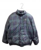 POLO RALPH LAURENポロ・ラルフローレン）の古着「ダウンジャケット / ブラックウォッチ柄 / 裏ボア」｜ネイビー