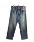 Supreme（シュプリーム）の古着「Distressed Loose Fit Selvedge Jean / ダメージ加工のルーズフィットセルビッジジーンズ / 25SS / 日本製」｜インディゴ