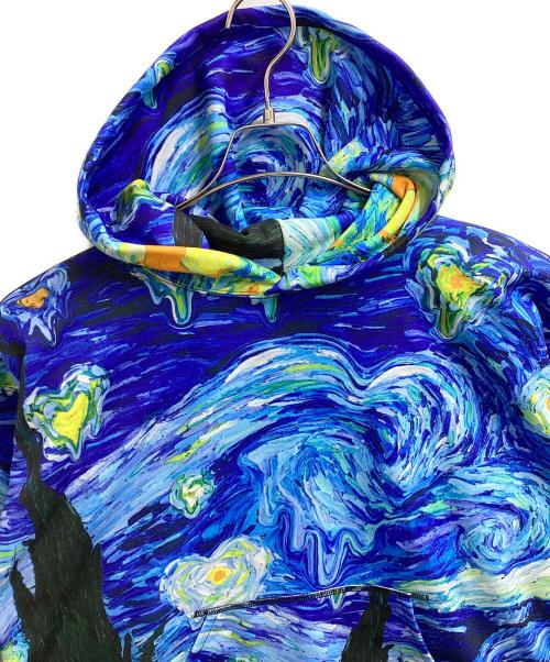 EMOTIONALLY UNAVAILABLE（エモーショナリー・アンアベイラブル）EMOTIONALLY UNAVAILABLE (エモーショナリー・アンアベイラブル) EU HEARRTY NIGHT HOODIE / EU-S22-0000-044 ブルー サイズ:Lの古着・服飾アイテム