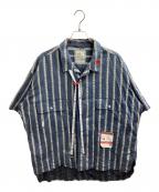 Maison MIHARA YASUHIROメゾン ミハラ ヤスヒロ）の古着「Majour Jaquard H/S Shirts　/　A06SH102」｜ブルー