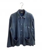 RRLダブルアールエル）の古着「Indigo Cotton Jersey Jacket / インディゴ コットン ジャージ ジャケット」｜インディゴ