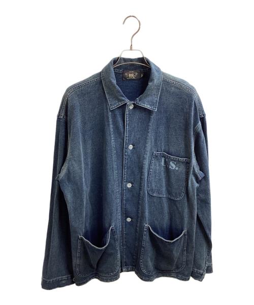 RRL（ダブルアールエル）RRL (ダブルアールエル) Indigo Cotton Jersey Jacket / インディゴ コットン ジャージ ジャケット  インディゴ サイズ:Lの古着・服飾アイテム