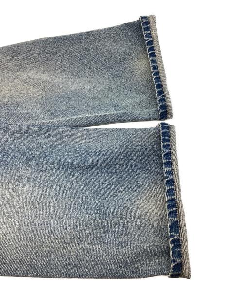 courreges（クレージュ）courreges　 (クレージュ) ウォッシュド ワイドジーンズ / デニムパンツ /  イタリア製 / MADE IN ITALY  ブルー サイズ:30 未使用品の古着・服飾アイテム