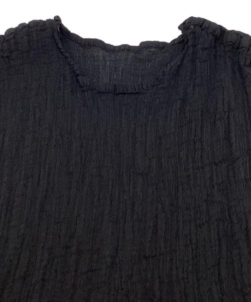me ISSEY MIYAKE（ミーイッセイ ミヤケ）me ISSEY MIYAKE (ミーイッセイ ミヤケ) BOUNCE SEE-THROUGH CREPE MI54FR251 ブラック サイズ:-の古着・服飾アイテム