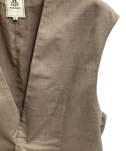 MANDO（マンドー）MANDO (マンドー) TAILORED VEST / 22292-001 / MADE IN JAPAN グレー サイズ:2の古着・服飾アイテム