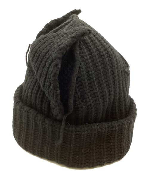 CHARLES JEFFREY LOVERBOY（チャールズ ジェフリー ラバーボーイ）CHARLES JEFFREY LOVERBOY (チャールズ ジェフリー ラバーボーイ) CHUNKY EARS BEANIE ブラックの古着・服飾アイテム