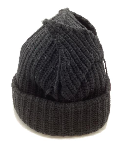 CHARLES JEFFREY LOVERBOY（チャールズ ジェフリー ラバーボーイ）CHARLES JEFFREY LOVERBOY (チャールズ ジェフリー ラバーボーイ) CHUNKY EARS BEANIE ブラックの古着・服飾アイテム