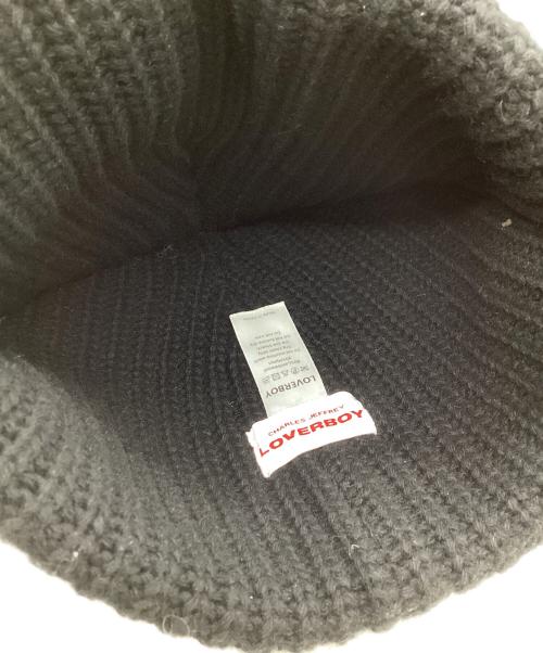 CHARLES JEFFREY LOVERBOY（チャールズ ジェフリー ラバーボーイ）CHARLES JEFFREY LOVERBOY (チャールズ ジェフリー ラバーボーイ) CHUNKY EARS BEANIE ブラックの古着・服飾アイテム