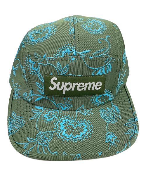 SUPREME（シュプリーム）Supreme (シュプリーム) Floral Jacquard Camp Cap / フローラルジャガードキャンプキャップ / 25SS グリーンの古着・服飾アイテム
