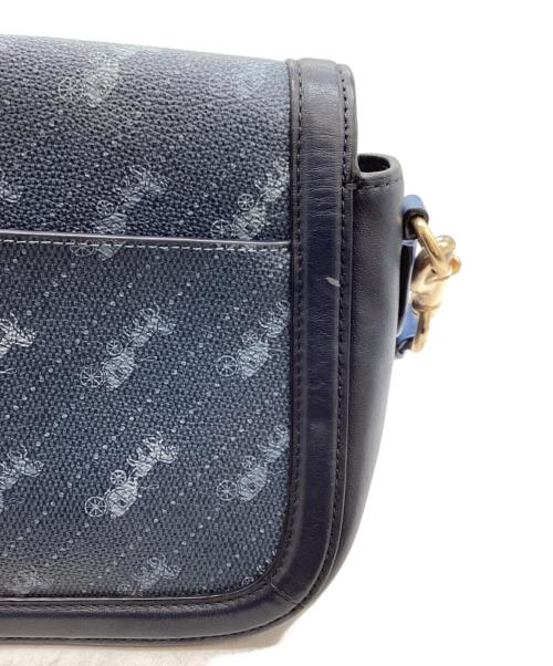 COACH（コーチ）COACH (コーチ) サドルバッグウィズホースアンドキャリッジドットプリント / C4059 ブルー サイズ:-の古着・服飾アイテム