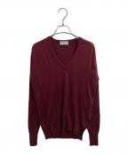 JOHN SMEDLEYジョンスメドレー）の古着「Vネックニット / MERINO WOOL EXTRAFINE」｜パープル