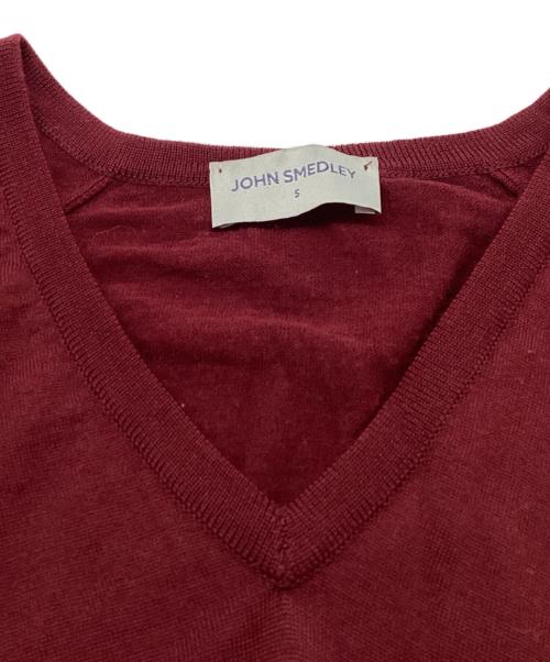 JOHN SMEDLEY（ジョンスメドレー）JOHN SMEDLEY (ジョンスメドレー) Vネックニット / MERINO WOOL EXTRAFINE パープル サイズ:Sの古着・服飾アイテム