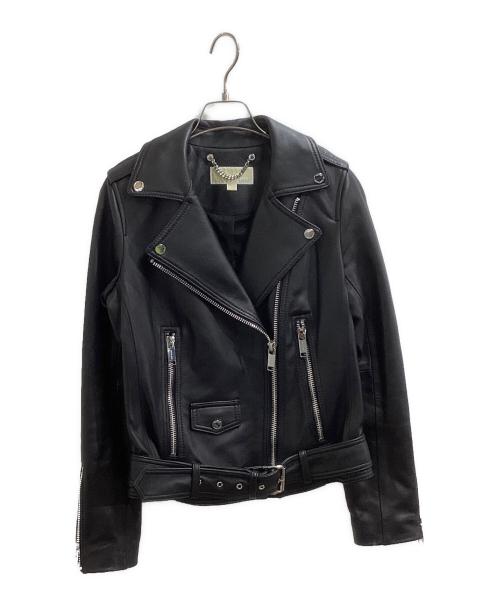 MICHAEL KORS（マイケル・コース）MICHAEL KORS (マイケル・コース) ライダースジャケット　77Q1082M62 ブラック サイズ:XSの古着・服飾アイテム