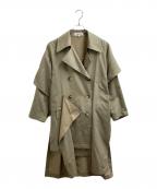 ENFOLDエンフォルド）の古着「ギャバンレイヤード トレンチコート」｜ベージュ
