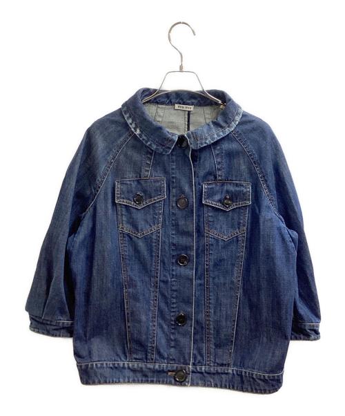 MIU MIU（ミュウミュウ）MIU MIU (ミュウミュウ) デニムジャケット / GWG068 1FIY インディゴ サイズ:38の古着・服飾アイテム