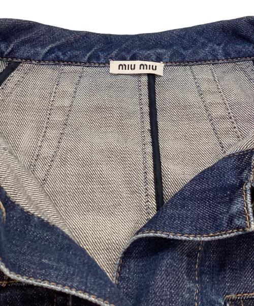 MIU MIU（ミュウミュウ）MIU MIU (ミュウミュウ) デニムジャケット / GWG068 1FIY インディゴ サイズ:38の古着・服飾アイテム