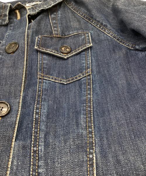 MIU MIU（ミュウミュウ）MIU MIU (ミュウミュウ) デニムジャケット / GWG068 1FIY インディゴ サイズ:38の古着・服飾アイテム
