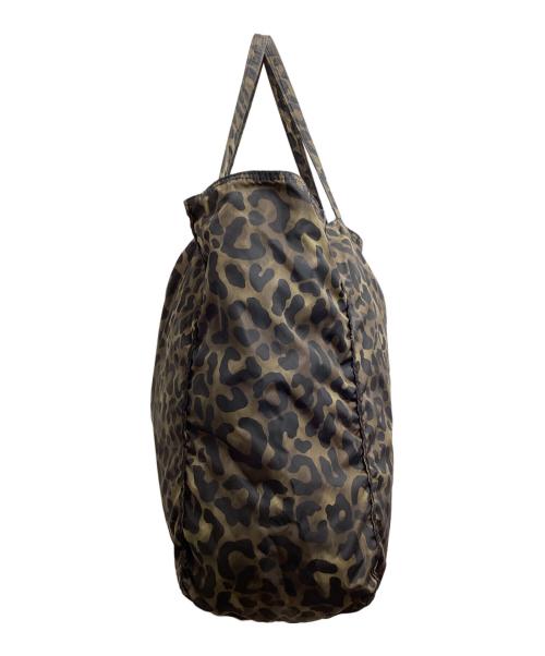 PRADA（プラダ）PRADA  (プラダ) ナイロンレオパード柄エコバッグ / nylon leopard print eco bag / イタリア製 / Made In Italy ブラウンの古着・服飾アイテム