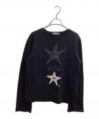 COMME des GARCONSコムデギャルソン）の古着「Star life Star vision knit black / スターライフ スタービジョン ニット ブラック / OD-N006 / AD2009 / Made in JAPAN / 日本製」｜ブラック