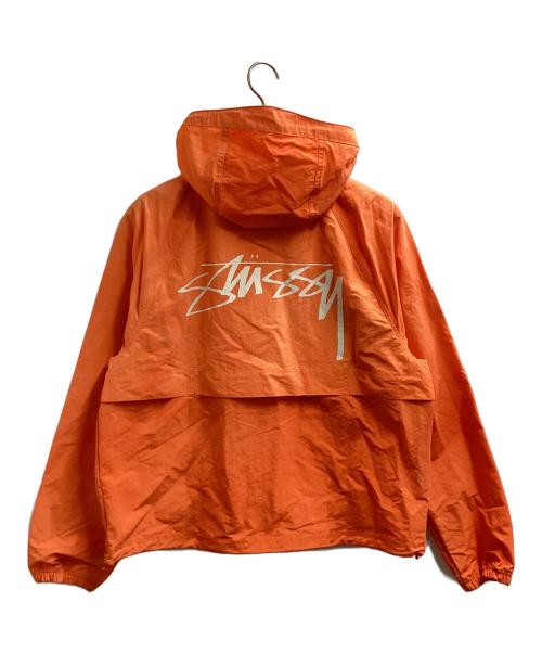 stussy（ステューシー）stussy (ステューシー) BEACH SHELL WAVE DYE ビーチ シェル ウェーブダイ ロゴプリント ジャケット / 115745 オレンジ サイズ:Mの古着・服飾アイテム