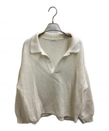 MACPHEE（マカフィー）の古着「ギマコットン プルオーバーロングスリーブポロ / 12-02-42-02212」｜ホワイト