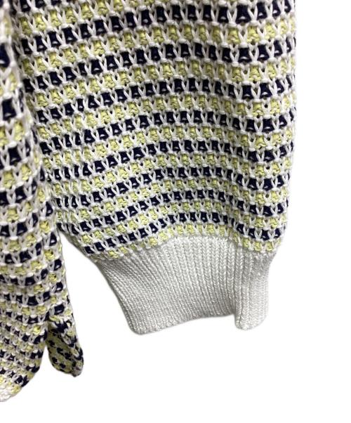 MACPHEE（マカフィー）MACPHEE (マカフィー) ギマコットン プルオーバーロングスリーブポロ / 12-02-42-02212 ホワイト×イエロー サイズ:Sの古着・服飾アイテム