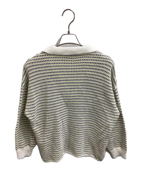 MACPHEE（マカフィー）MACPHEE (マカフィー) ギマコットン プルオーバーロングスリーブポロ / 12-02-42-02212 ホワイト×イエロー サイズ:Sの古着・服飾アイテム