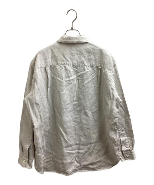 MARGARET HOWELL（マーガレットハウエル）MARGARET HOWELL (マーガレットハウエル) COMPACT LINEN TWILLシャツ / 22SS / 579-2150013 ベージュ サイズ:Lの古着・服飾アイテム