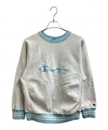 Champion REVERSE WEAVE（チャンピオン リバース ウィーブ）の古着「リブライン リバースウィーブスウェット　刺繍タグ USA製 90s」｜グレー