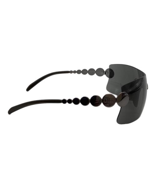 Christian Dior（クリスチャン ディオール）Christian Dior (クリスチャン ディオール) リフレクトシールドサングラス/ジョンガリアーノ期 ブラックの古着・服飾アイテム