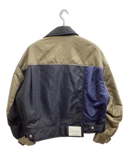 FenG CHen WANG（フェンチェンワン）FENG CHEN WANG (フェンチェンワン) FCW DECONSTRUCTED NYLON PANELLED JACKET / FMF14JK32 カーキ×ネイビー サイズ:XSの古着・服飾アイテム