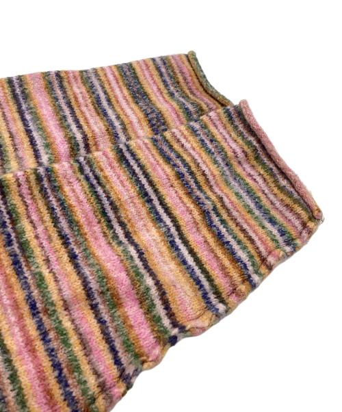 PERVERZE（パーバーズ）PERVERZE　 (パーバーズ) Drawing Border Knit / ドローイングボーダーニット / ニットパーカー マルチカラー サイズ:Fの古着・服飾アイテム