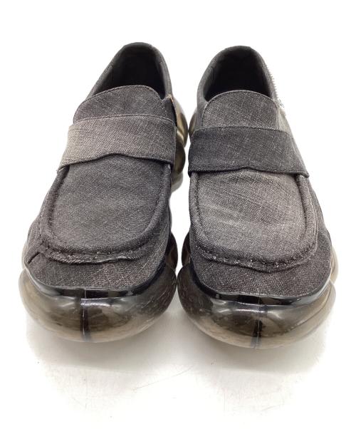grounds（グラウンズ）grounds (グラウンズ) YUEQI QI (ユェチ チ) recycled denim loafer ブラック サイズ:26cmの古着・服飾アイテム