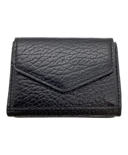 Maison Margiela（メゾンマルジェラ）Maison Margiela (メゾンマルジェラ) 4ステッチ 3つ折り財布　トリフォールドウォレット　S36UI0416　グレインレザー ブラックの古着・服飾アイテム