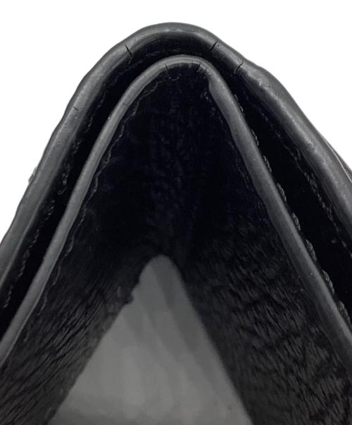 Maison Margiela（メゾンマルジェラ）Maison Margiela (メゾンマルジェラ) 4ステッチ 3つ折り財布　トリフォールドウォレット　S36UI0416　グレインレザー ブラックの古着・服飾アイテム