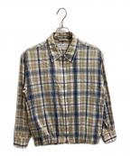 vainl archiveヴァイナルアーカイブ）の古着「Check Harrington Jacket / チェック柄ジップジャケット / 2216023 / MADE IN JAPAN」｜ベージュ