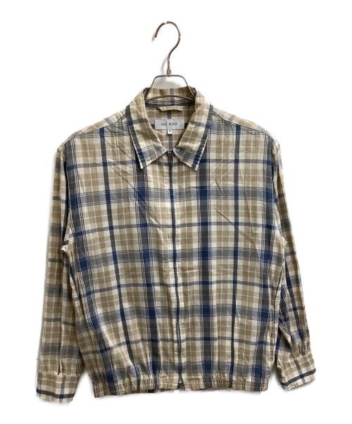 vainl archive（ヴァイナルアーカイブ）vainl archive (ヴァイナルアーカイブ) Check Harrington Jacket / チェック柄ジップジャケット / 2216023 / MADE IN JAPAN ベージュ サイズ:Mの古着・服飾アイテム