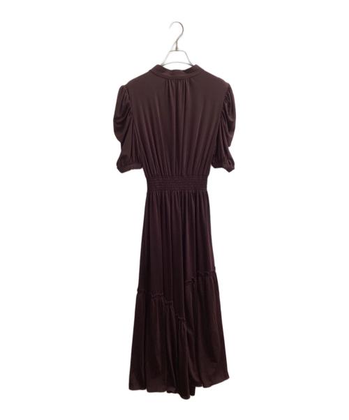 CORCOVADO（コルコバード）CORCOVADO (コルコバード) ボウタイギャザードレス　/　32-243-0031 ブラウン サイズ:38の古着・服飾アイテム