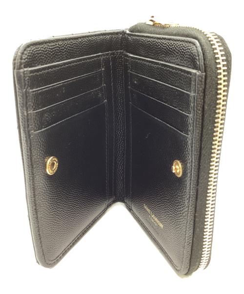 Saint Laurent Paris（サンローランパリ）Saint Laurent Paris (サンローランパリ) CASSANDRE MATELASSE / カサンドラマトラッセ コンパクトジップアラウンドウォレット ブラックの古着・服飾アイテム