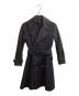 yohji yamamoto+Noir（ヨウジヤマモトプリュスノアール）の古着「Trench coat black / トレンチコート ブラック / NE-C13-014 / Made in JAPAN / 日本製 」｜ブラック
