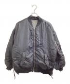 MAISON SPECIALメゾンスペシャル）の古着「リバーシブルナイロンMA-1 / 21232215306」｜ブラック