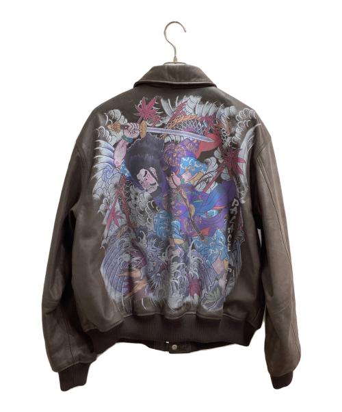 PALACE（パレス）PALACE (パレス) Susanoo Leather Flight Jacket / スサノオレザーフライトジャケット / 25AW ブラウン サイズ:XLの古着・服飾アイテム