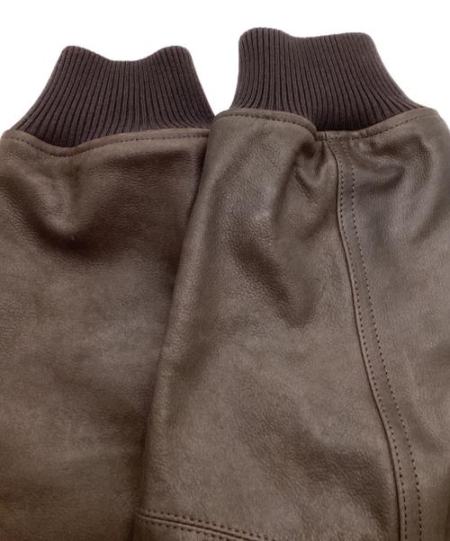 PALACE（パレス）PALACE (パレス) Susanoo Leather Flight Jacket / スサノオレザーフライトジャケット / 25AW ブラウン サイズ:XLの古着・服飾アイテム
