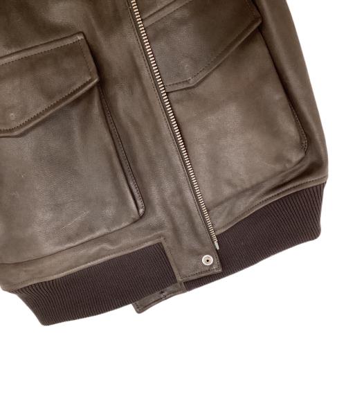 PALACE（パレス）PALACE (パレス) Susanoo Leather Flight Jacket / スサノオレザーフライトジャケット / 25AW ブラウン サイズ:XLの古着・服飾アイテム