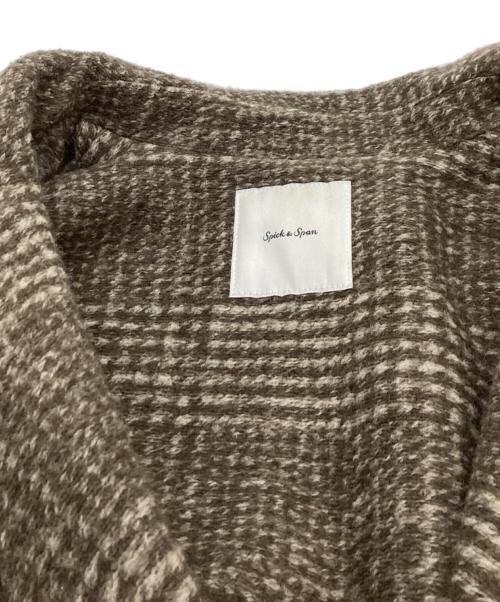 Spick and Span（スピック＆スパン）Spick and Span (スピックアンドスパン) Wスライバーチェックハーフコート / 23020200204040 オリーブ サイズ:36の古着・服飾アイテム