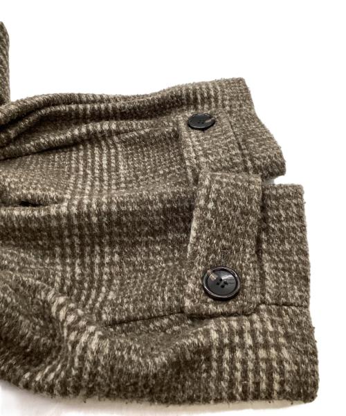 Spick and Span（スピック＆スパン）Spick and Span (スピックアンドスパン) Wスライバーチェックハーフコート / 23020200204040 オリーブ サイズ:36の古着・服飾アイテム