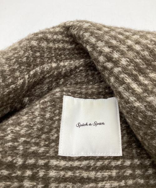Spick and Span（スピック＆スパン）Spick and Span (スピックアンドスパン) Wスライバーチェックハーフコート / 23020200204040 オリーブ サイズ:36の古着・服飾アイテム