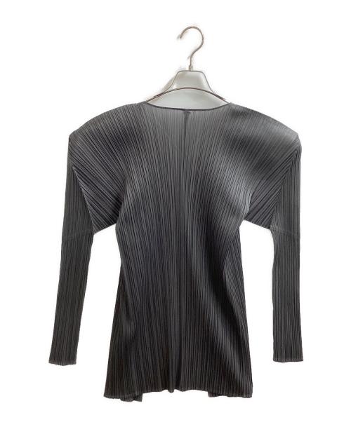 PLEATS PLEASE（プリーツプリーズ）PLEATS PLEASE (プリーツプリーズ) プリーツカーディガン / PP04-J0607 グレー サイズ:3の古着・服飾アイテム