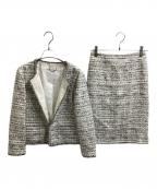 23区ニジュウサンク）の古着「ツイードセットアップ　/　JK W0 KS 0113　/　 Heritage Classic Collection　/　CRARENSON社製」｜アイボリー