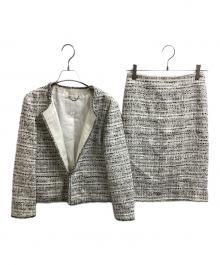 23区（ニジュウサンク）の古着「ツイードセットアップ　/　JK W0 KS 0113　/　 Heritage Classic Collection　/　CRARENSON社製」｜アイボリー
